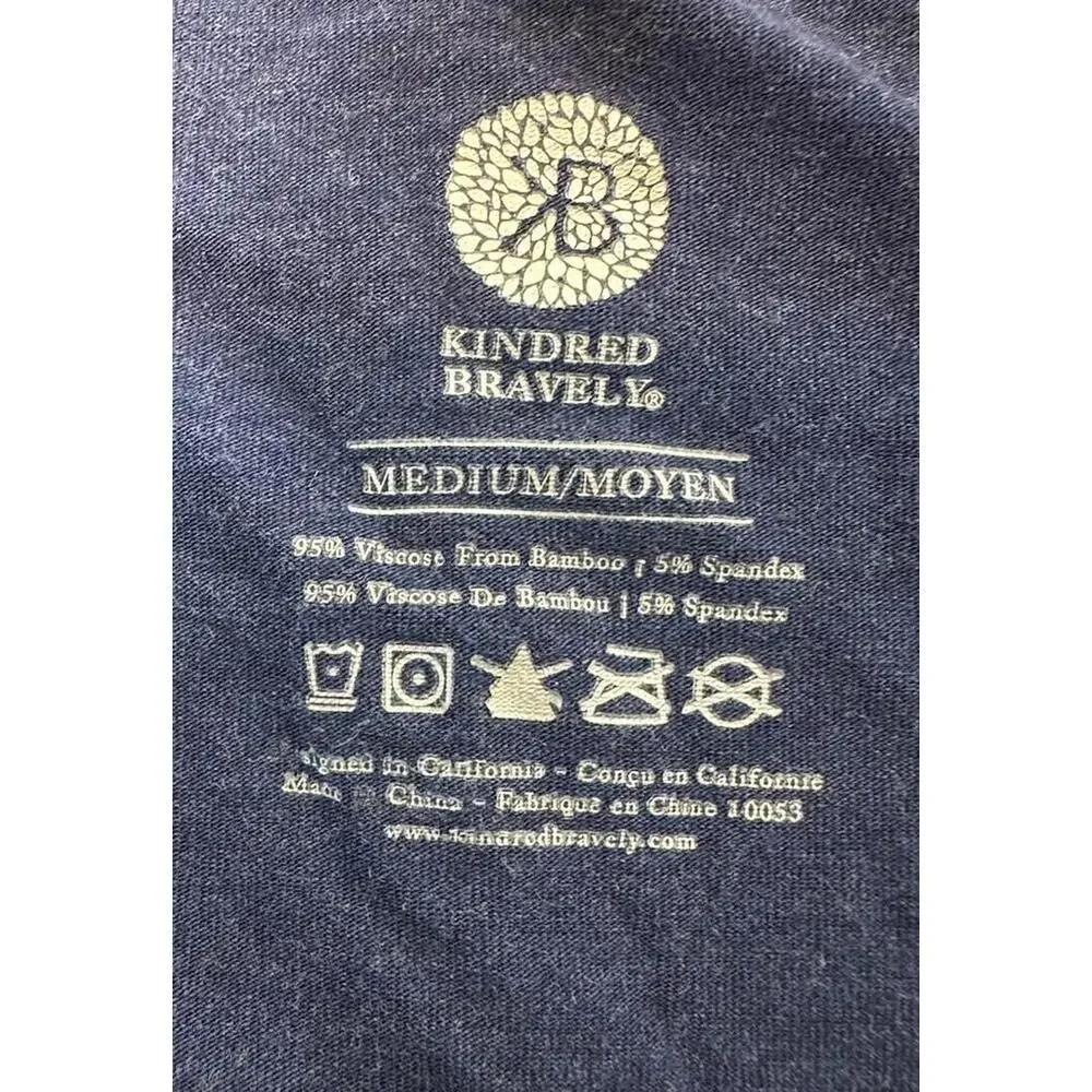 Kindred Bravely M Eleanora Bamboo Maternity Nursing Dress Blue Stretch Comfort - Picture 7 of 7